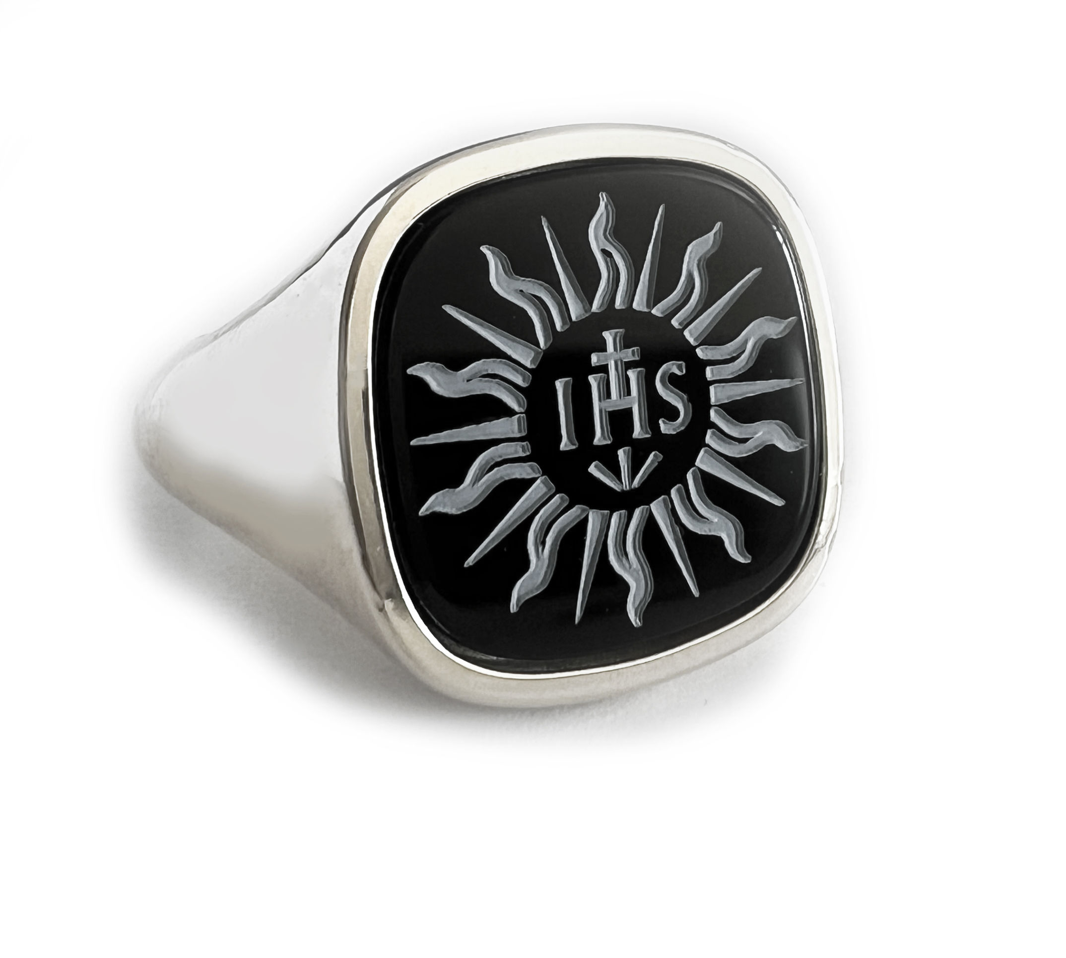 IHS Ring Jesus in argento 925