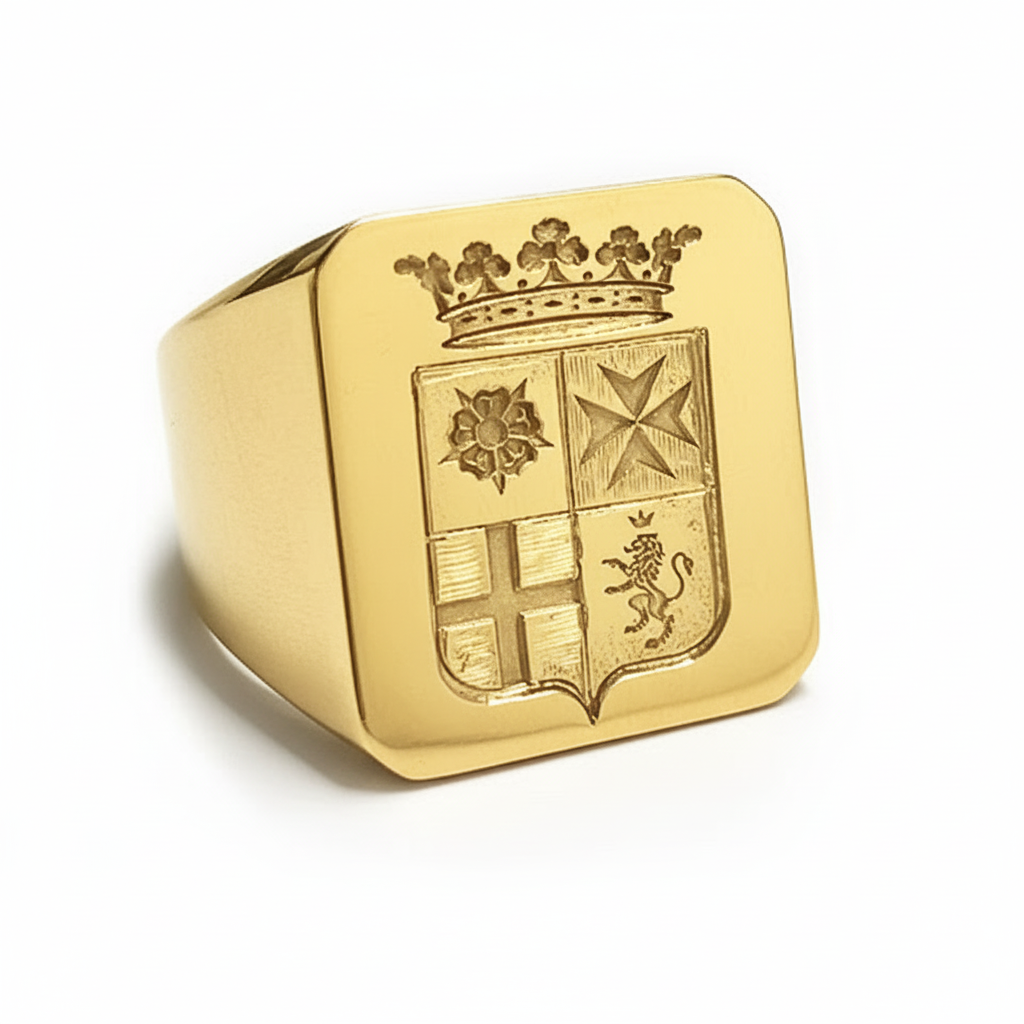 VENISE - chevalière dorée 925