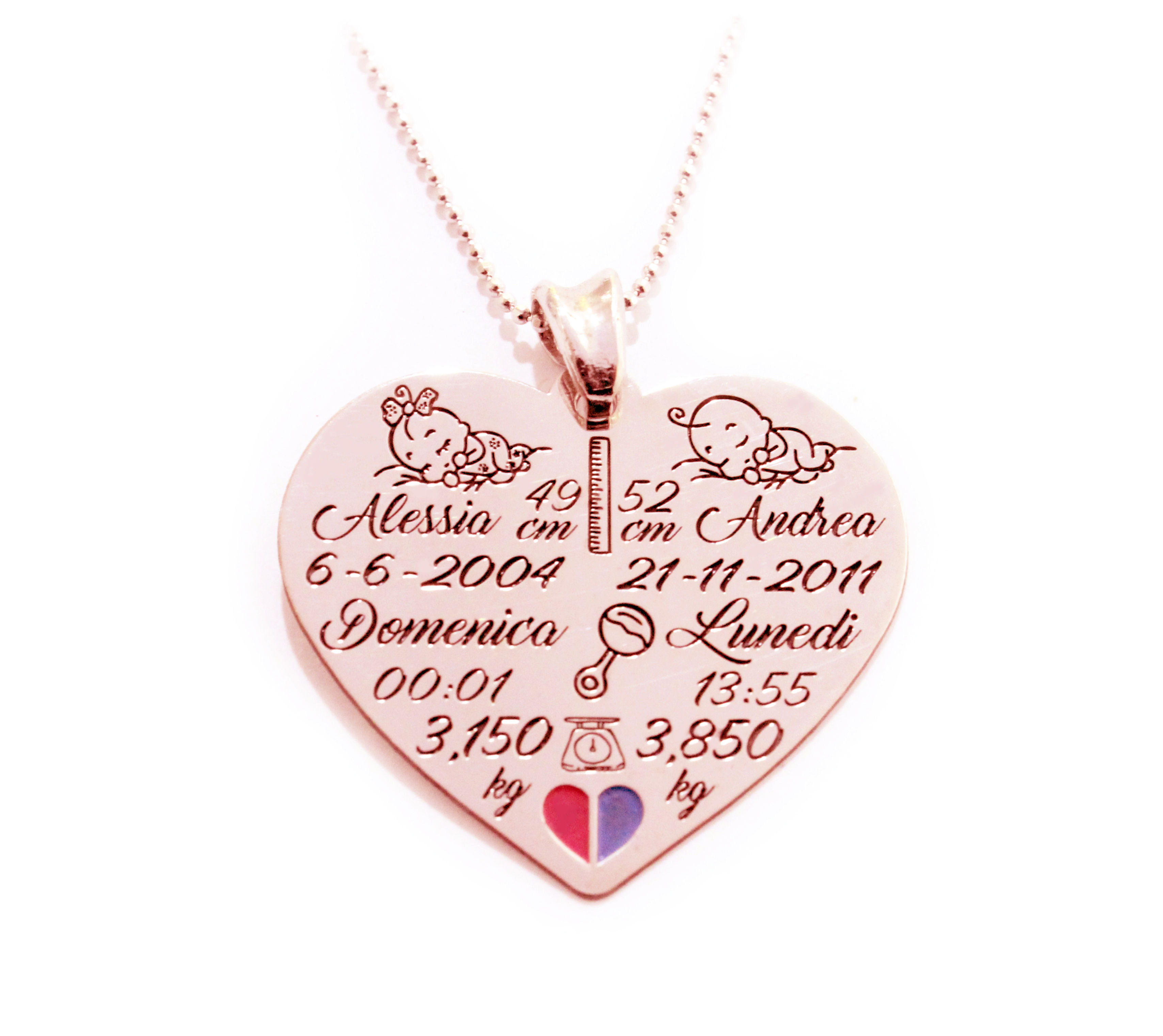 Collana Cuore di Mamma Red