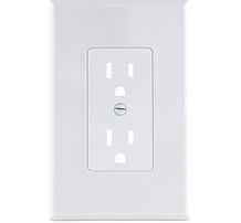 1-Gang Insulated Duplex Midway/Maxi Sized Cover-up Plastic Wall Plate, White (Smooth Finish)