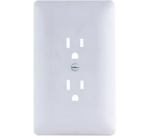 1-Gang Plastic Duplex Outlet Wall Plate Cover-up (Paintable/Wrinkle Finish)