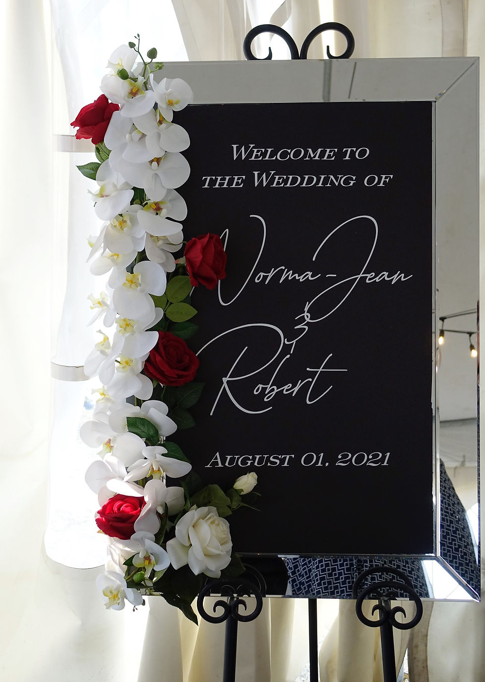 Thumbnail: Orchid Mirror Welcome Sign