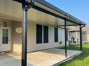 patio cover black posts-insulated