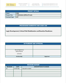 Sample programme narrative document produced during the mobilisation phase