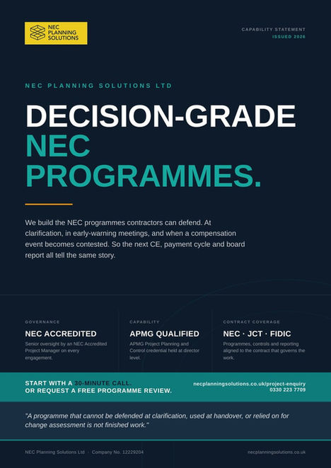 NEC4 Programme Acceptance Checklist preview