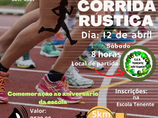 A tradicional Corrida Rústica da Escola Tenente Ary Rauen chega à sua 19ª edição neste sábado, dia 12 de abril, com largada em frente à própria instituição. O evento esportivo tem como objetivo arrecadar recursos para cobrir despesas da org