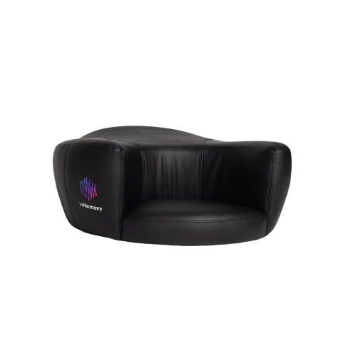 Eye-level view of an InHarmony Meditation Cushion set in a serene room