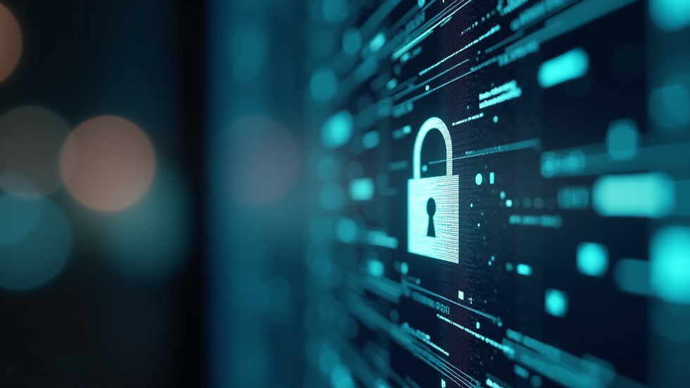 Close-up view of a secure lock on a digital device