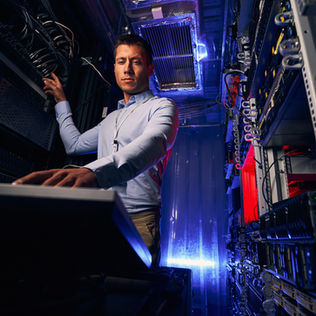 server engineer configuring servers