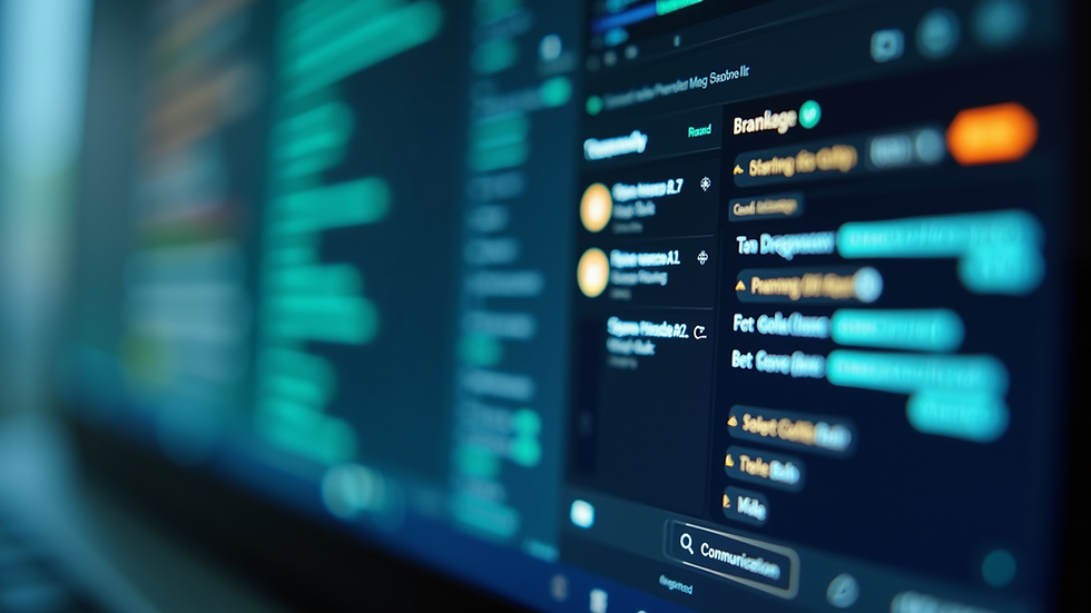 Close-up view of a digital communication tool interface