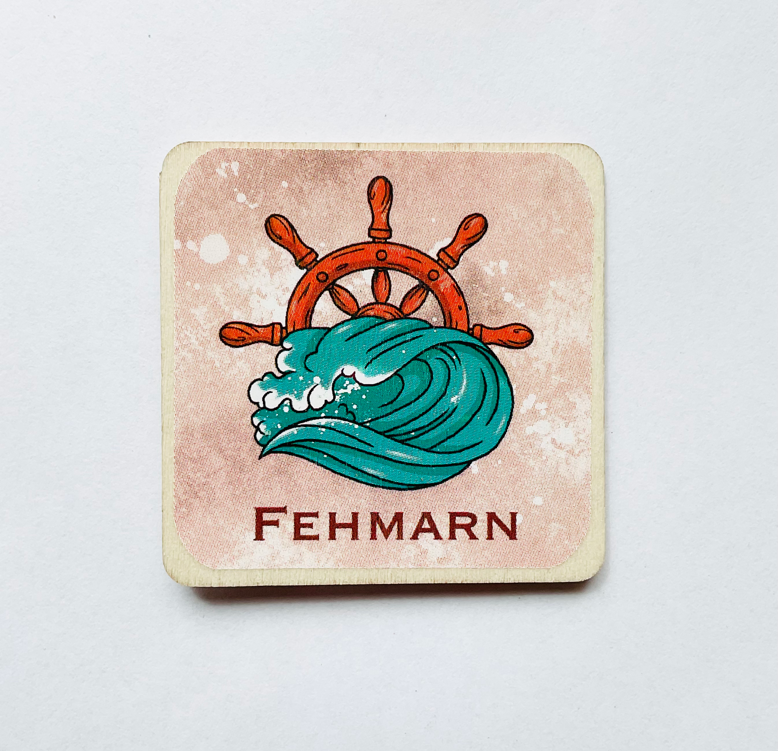 Magnet Fehmarn Steuerrad Handgefertigte Souvenirs