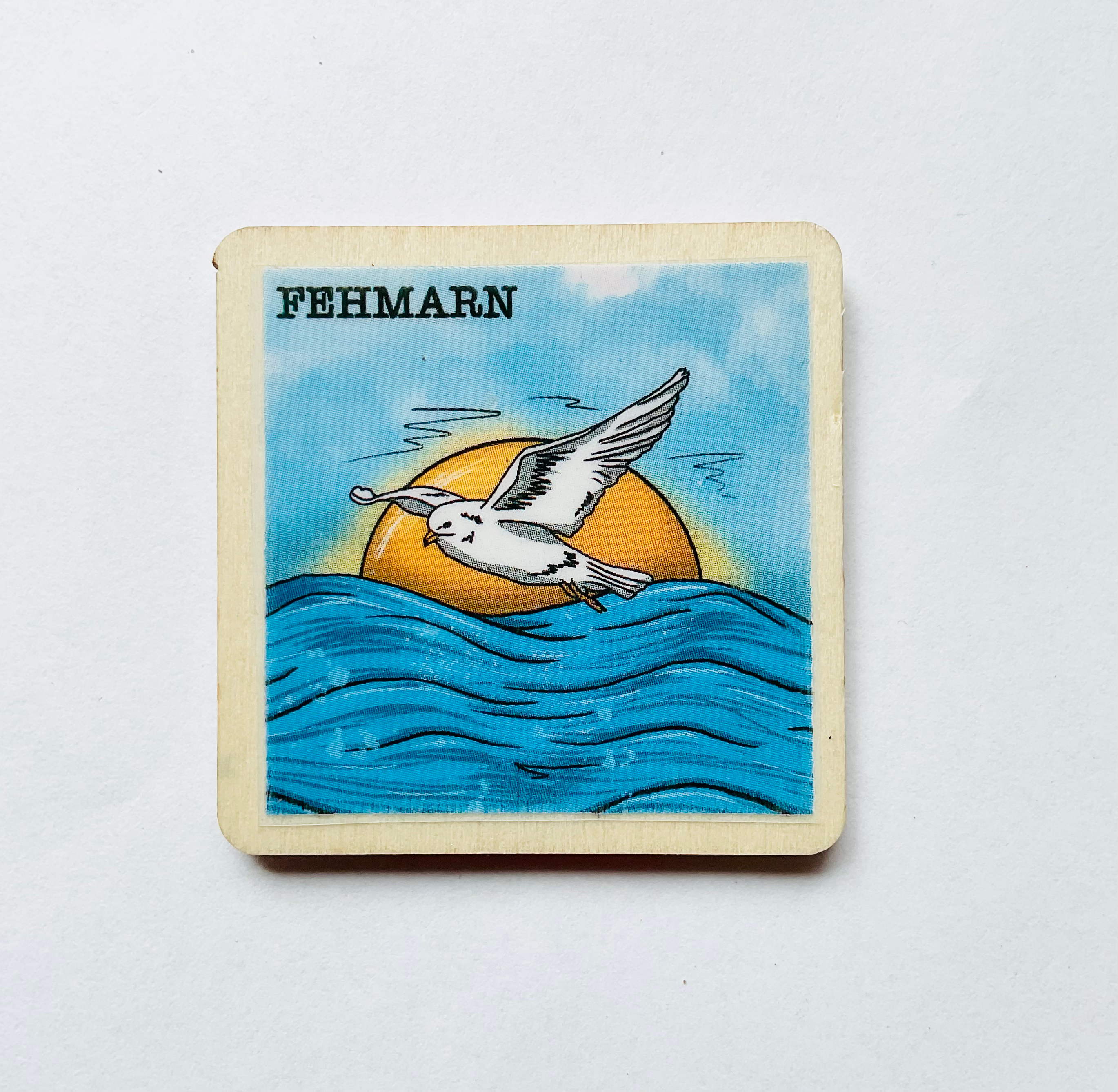 Fehmarn Magnet Möwe Handgefertigte Souvenirs