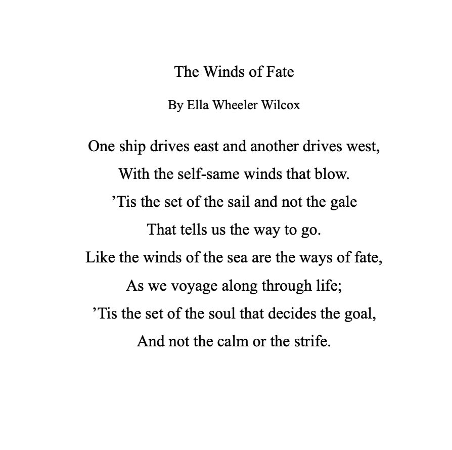 Fig.1. Ella Wheeler Wilcox, The Winds of Fate, 1913, Public Domain