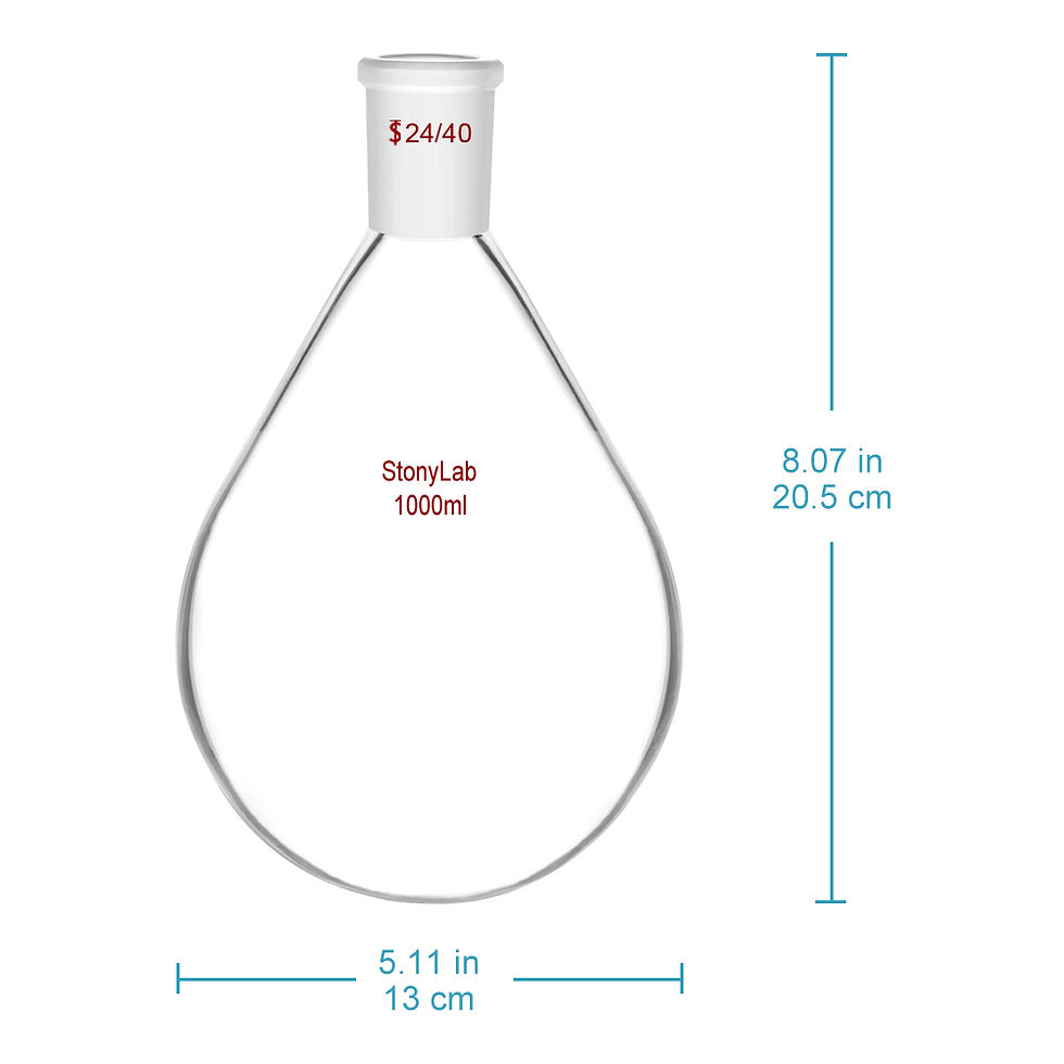 Thumbnail: Heavy Wall Single Neck Recovery Flask Rotary Evaporator Flask, 24/40 Joint
