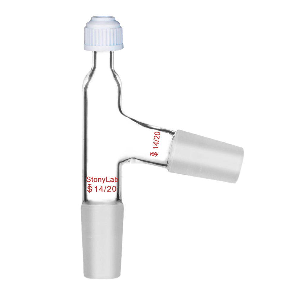 3 Way Distilling Thermometer Adapter with Screw Cap