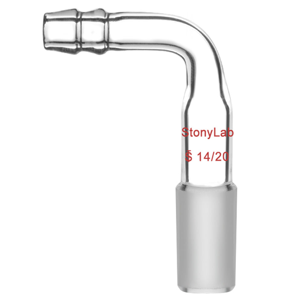 Bent Inlet Adapter With Male Joint and 10 mm Hose Connection