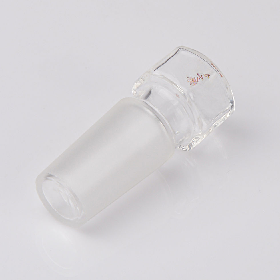 Thumbnail: Hex Head Hollow Glass Stopper, Hexagonal Head, Closed Bottom, 1 Pack