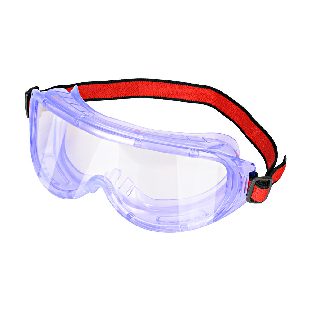 Safety Goggles, Chemical Splash and Impact Resistant - Red