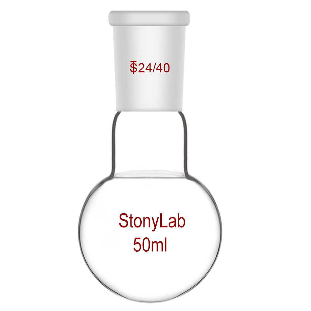 Single Neck Round Bottom Flask RBF, with 24/40 Standard Taper Outer Joint
