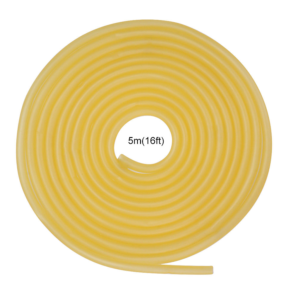 Thumbnail: Rubber Tubing, Pure Latex Amber Tubing, 3/8in (9mm) O.D. 1/4in (6mm) I.D.