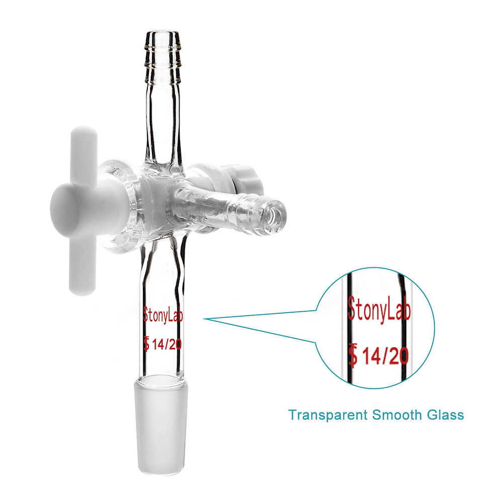 Thumbnail: Vacuum 3-Way Flow Control Adapter, 24/40 Joint, PTFE Stopcock