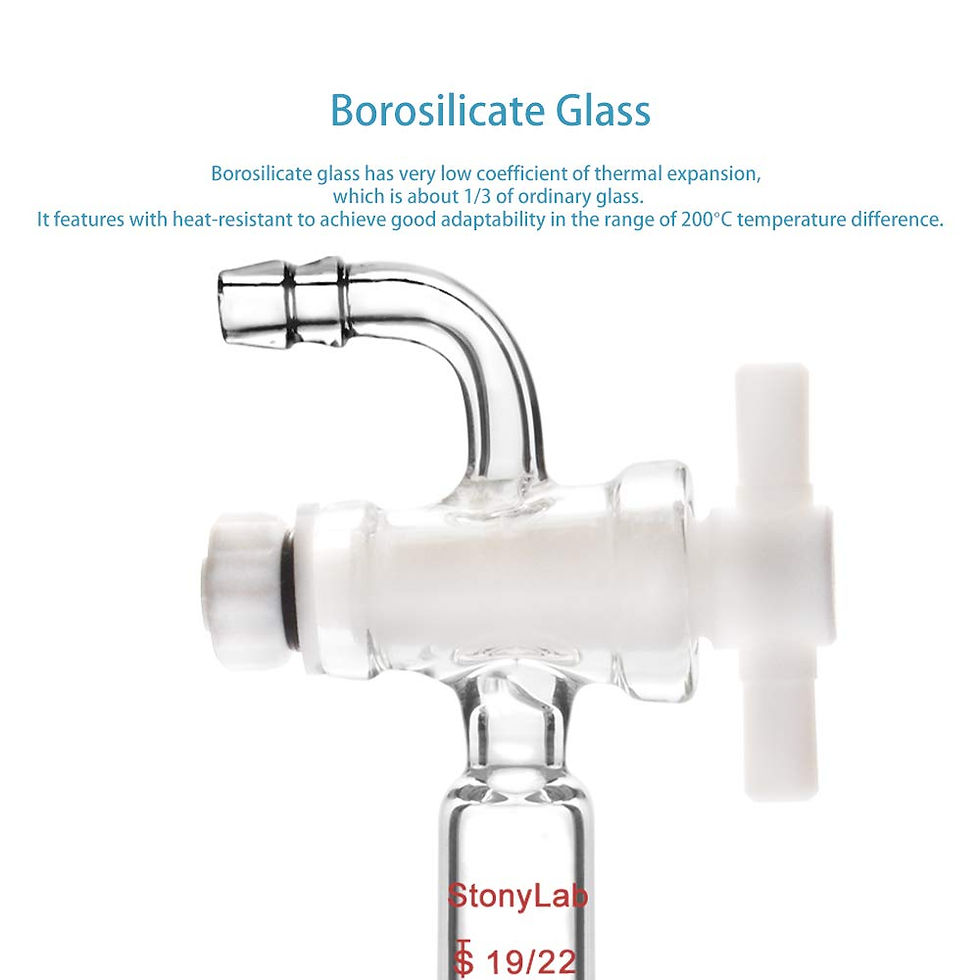 Thumbnail: Vacuum Flow Control Adapter with PTFE Stopcock and Bent Hose Connection