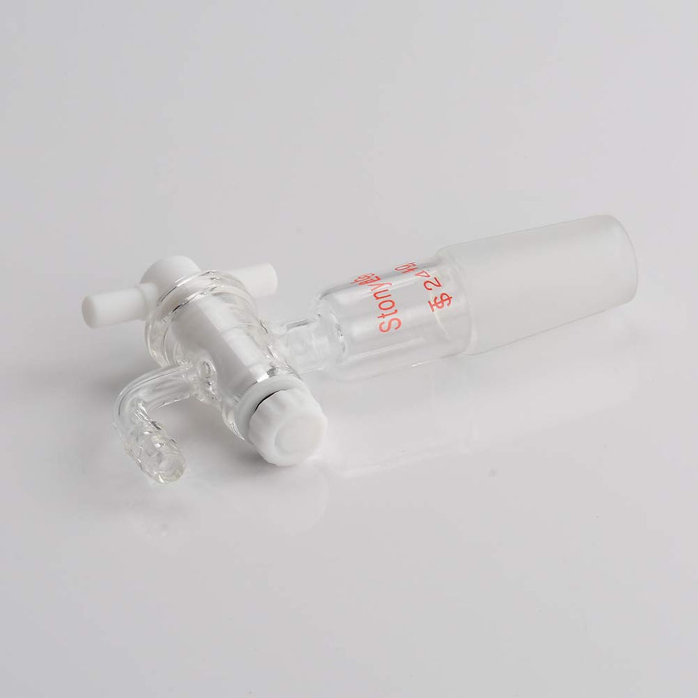 Thumbnail: Vacuum Flow Control Adapter with PTFE Stopcock and Bent Hose Connection