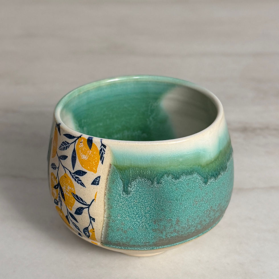 Lemon Pottery Thumb Cup