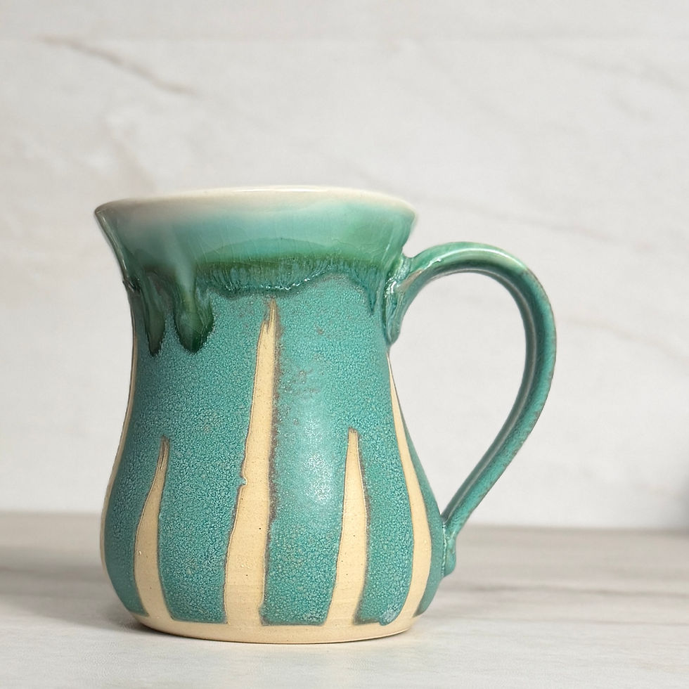 Thumbnail: Striped Pottery Button  Mug