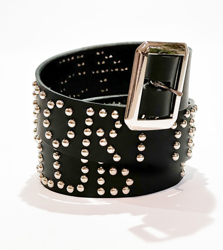 小物 Vintage Hard Studded Design Belt XZQTIVE Studded Belt Metal Punk Rock Rivet Belts for Women/Men