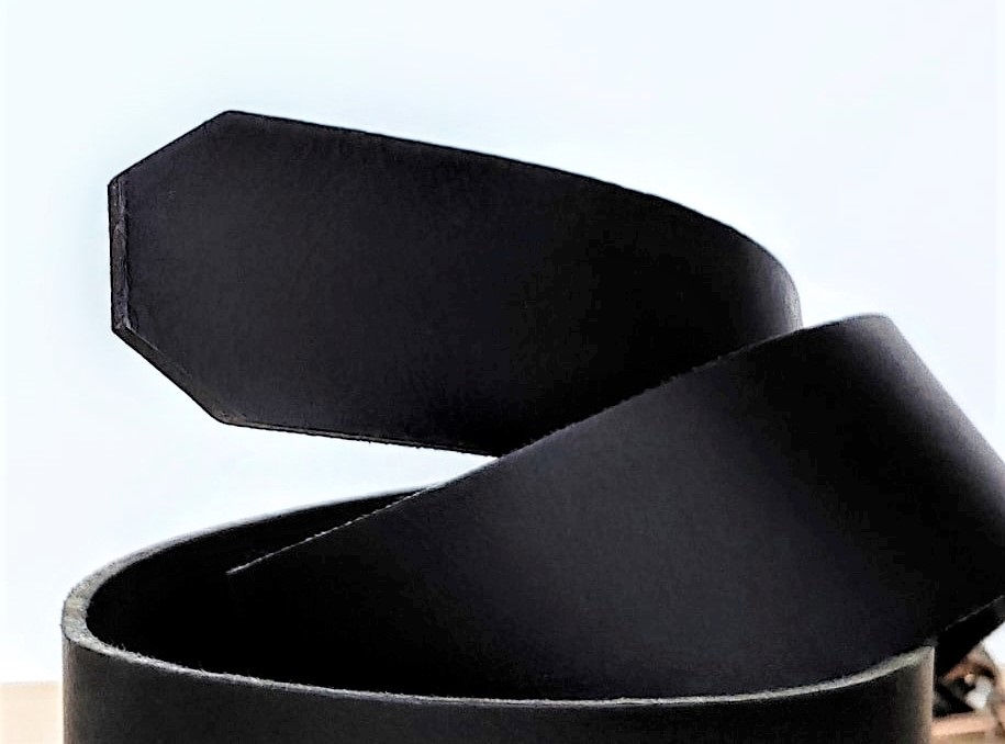 Thumbnail: LOS WILDVILLE Vintage Leather Belt - Black/Brass