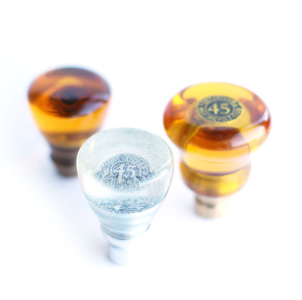 Thumbnail: FortyFivers Pin Shifter Knob - Amber / Brass