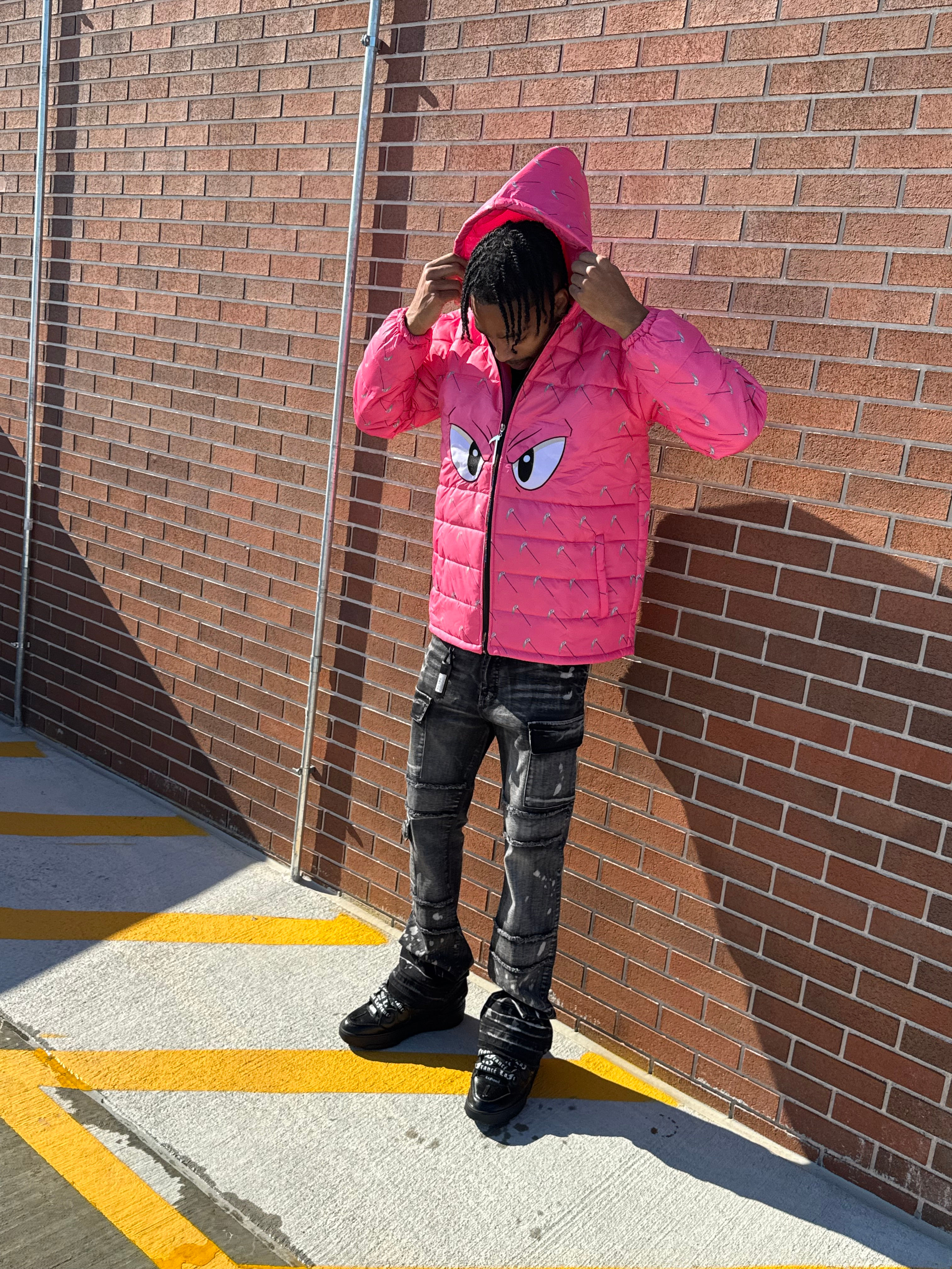 All Pink Bubble Coat