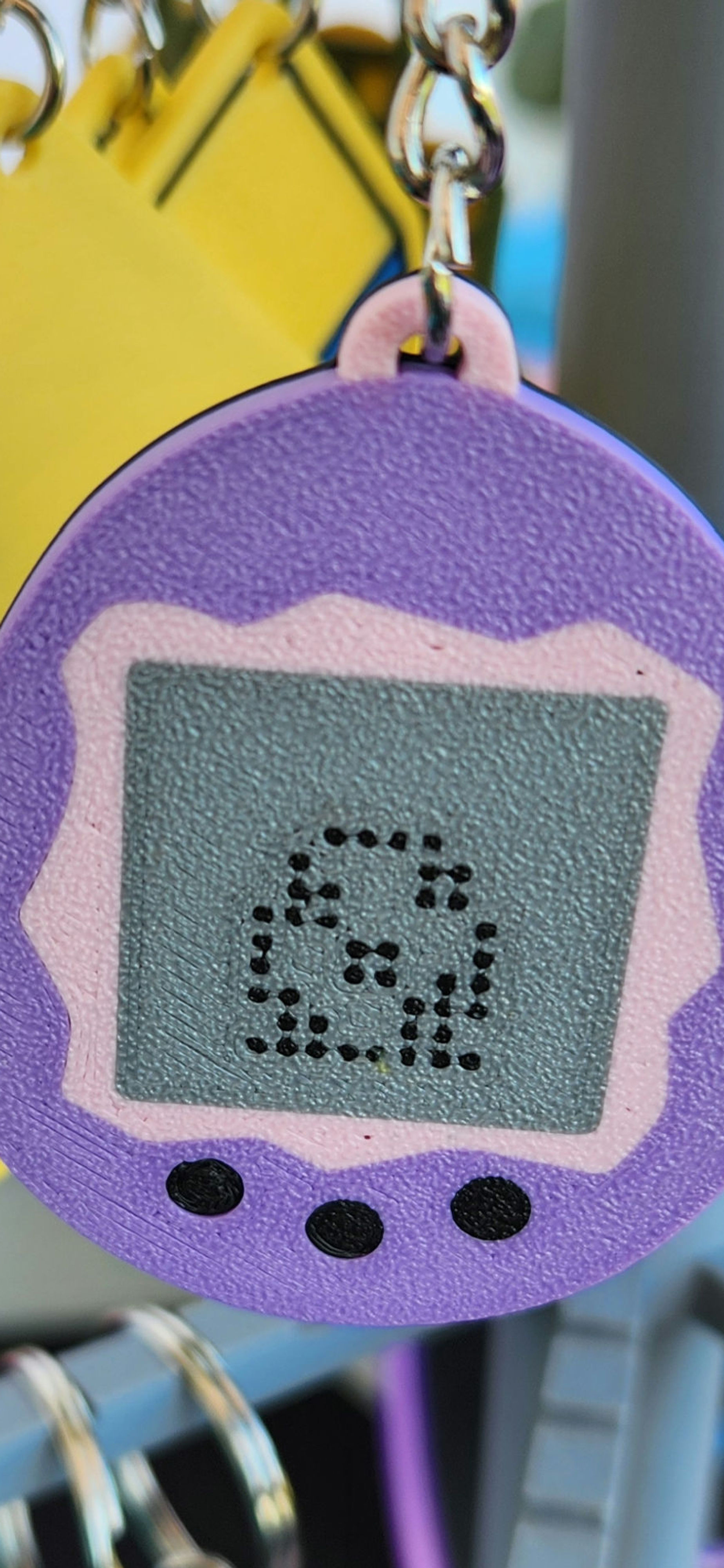 Tamagotchi Inspired Keychain