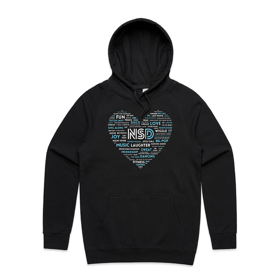 Thumbnail: NSD hoodie with heart design in blue
