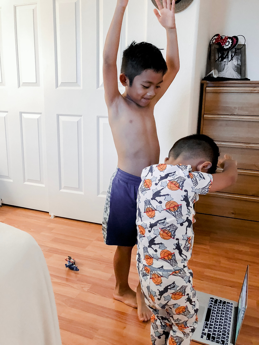 kids doing yoga before bed - how to help your child deal with their anxiety // sunnyinjune.com