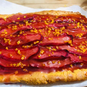 Rhubarb Square & Citrus Glaze