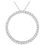 Thumbnail: 1Ct TW Circle Diamond Pendant 10K White Gold Necklace 