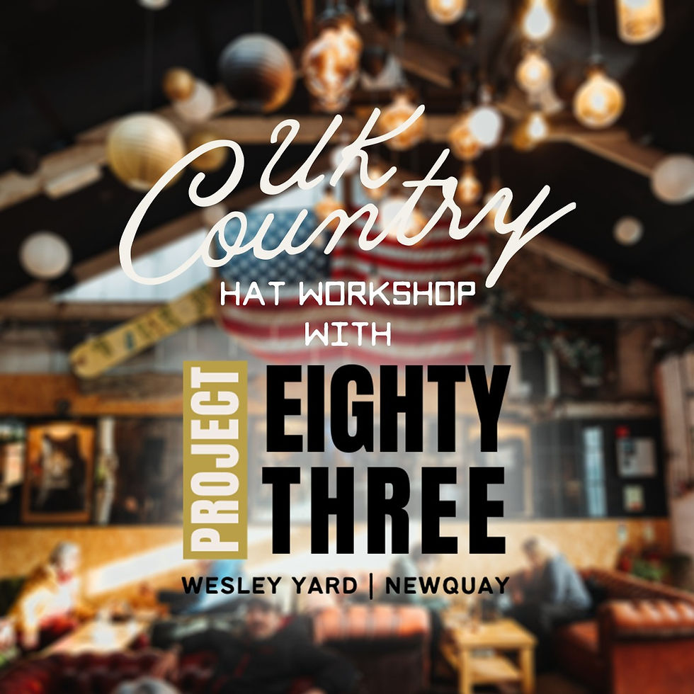 Custom Hat Workshop at Project 83 - AM SESSION