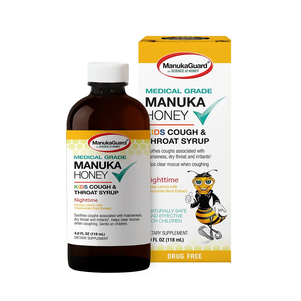 Kids Nighttime Cough and Throat Syrup, Black Cherry