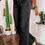 Thumbnail: Black Wide Leg Pocketed High Waist Jeans