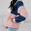 Thumbnail: Pink Colorblock Patchwork Half Button Baggy Sweatshirt