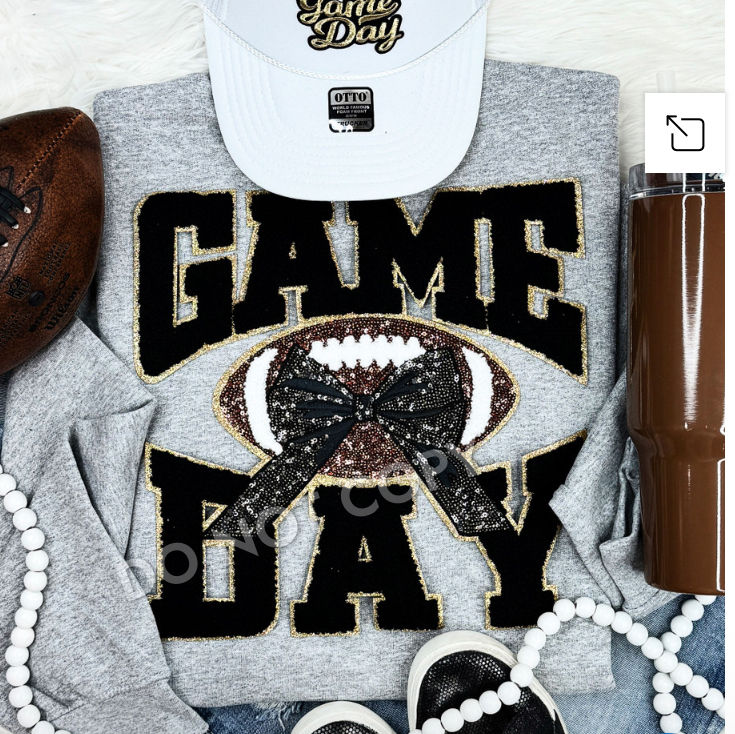Thumbnail: Game Day Football Chenille Crewneck 