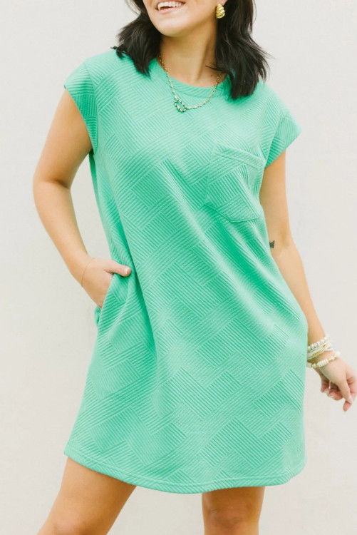 Thumbnail: Jade Textured Pocket Dress