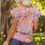 Thumbnail: Pink Flutter Sleeve V Neck Floral Top