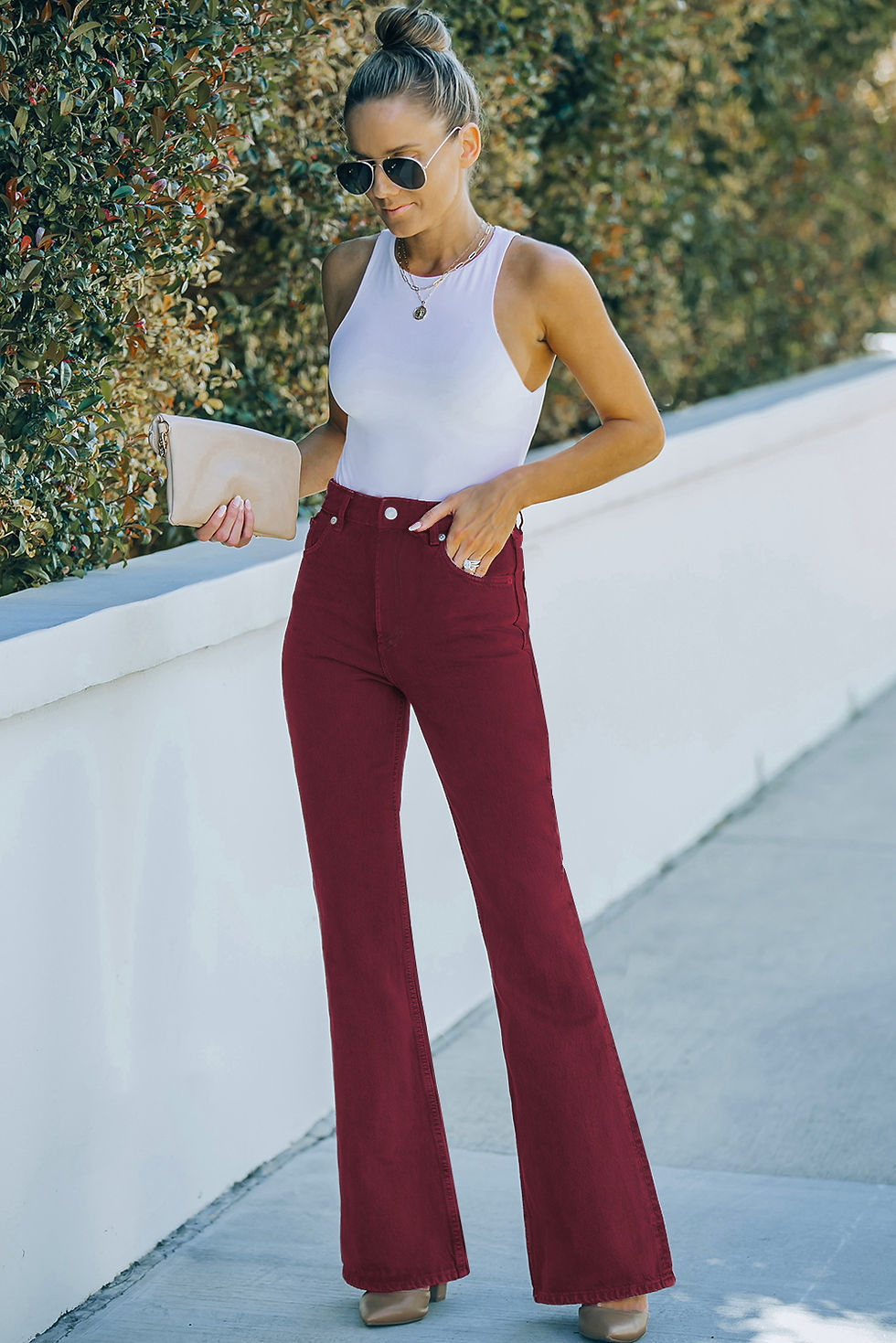Burgundy Flares