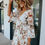 Thumbnail: Neutral Floral Flowy Dress