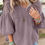 Thumbnail: Textured Bubble Sleeve Top