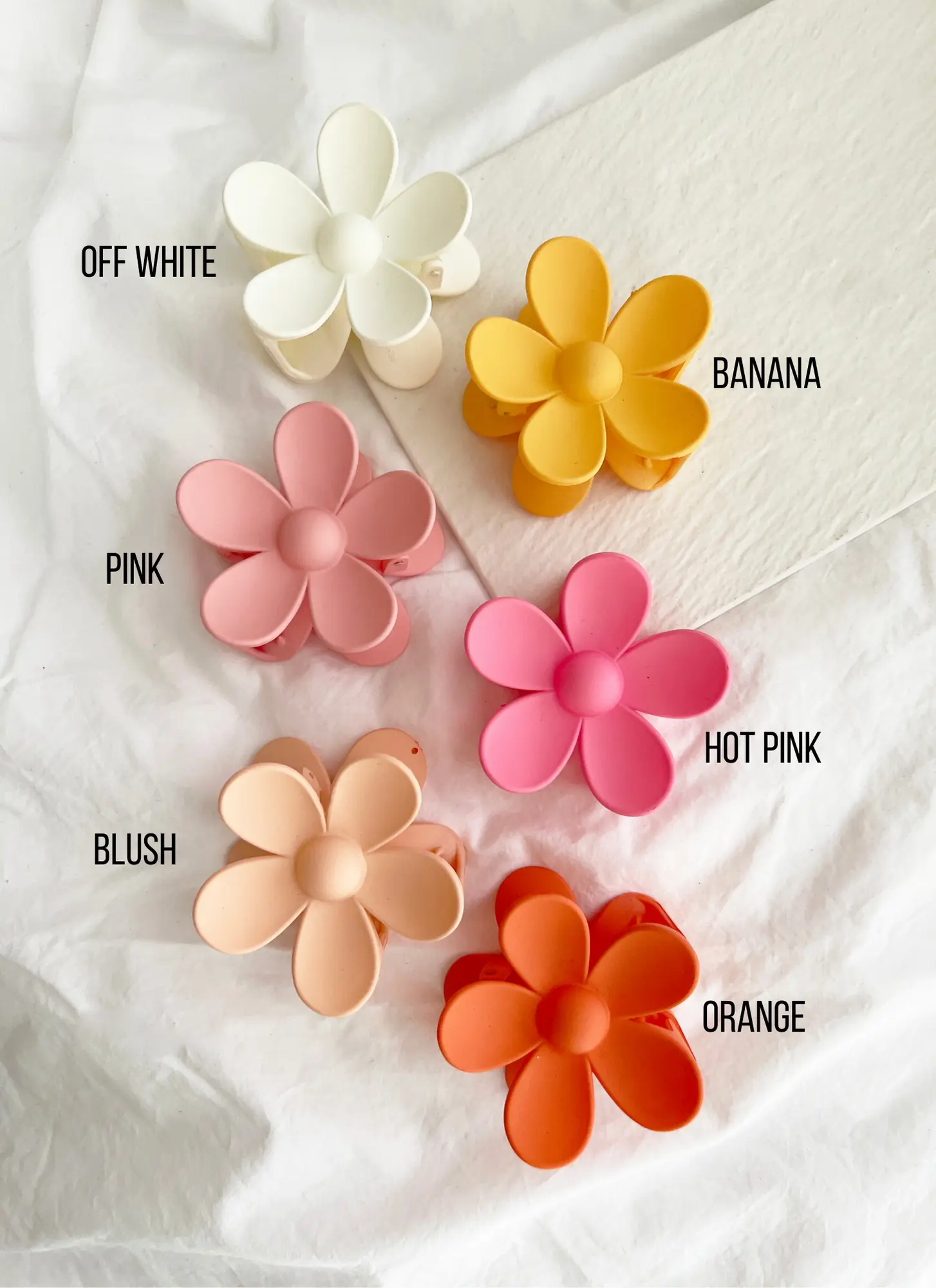 Hot Pink Flower Claw Clip