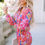 Thumbnail: Multicolor Bold Graffiti Print Shirt Button Romper